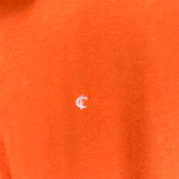 Criquet Mens Polo Shirt Large Burnt Orange Pima Cotton Slim Fit Top - Picture 6 of 10